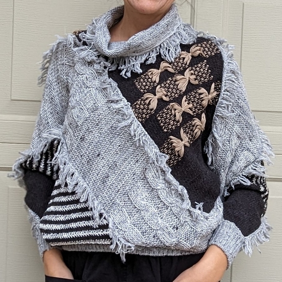 fun slouchy 1980's VINTAGE SWEATER S M (N9) - Picture 5 of 10